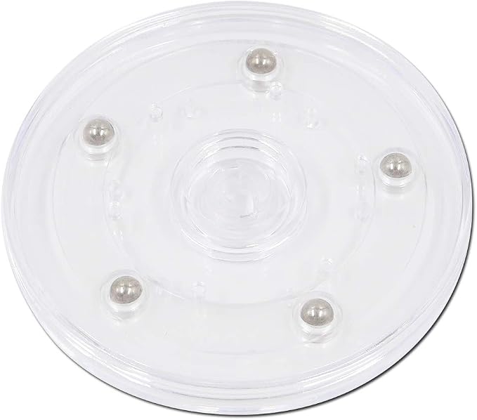 4Pcs Plastic Turntable Acrylic Turntable Bearings Hardware for Kitchen Spice Rack Table Cake 100mm/4inch