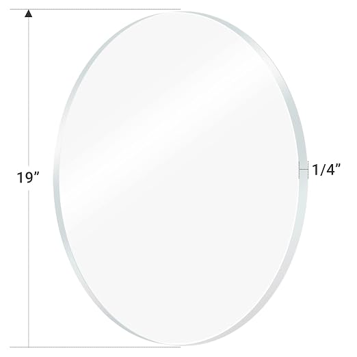 1 Pieces 1/4" Round Plexiglass Sheet, 19 Inch Diameter Clear Acrylic Circle, Round Cake Disk Acrylic Sheet, Plexiglass Table Top, Acrylic Backdrop