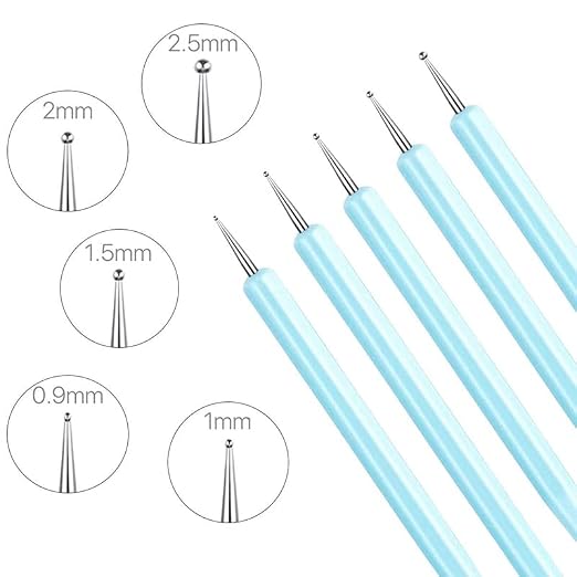 10pcs Blue Dental Resin Brush Pens, Silicone Clay Sculpting Tool Modeling Dotting Tool