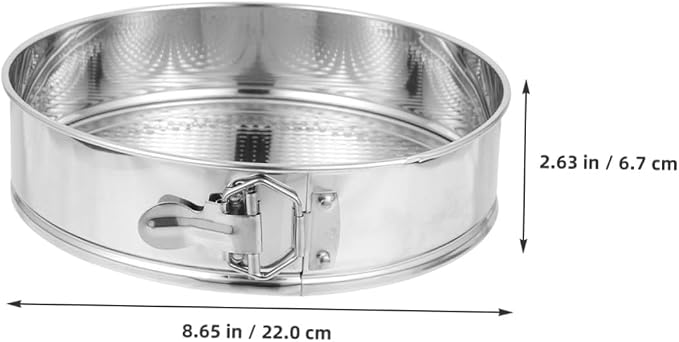 BESPORTBLE 9-inch Stainless Steel Springform Cheesecake Pan, Leakproof Removable Bottom Cake Mold for Home Baking, Sturdy 304 Food-grade Bakeware Suitable for Oven and DIY Desserts
