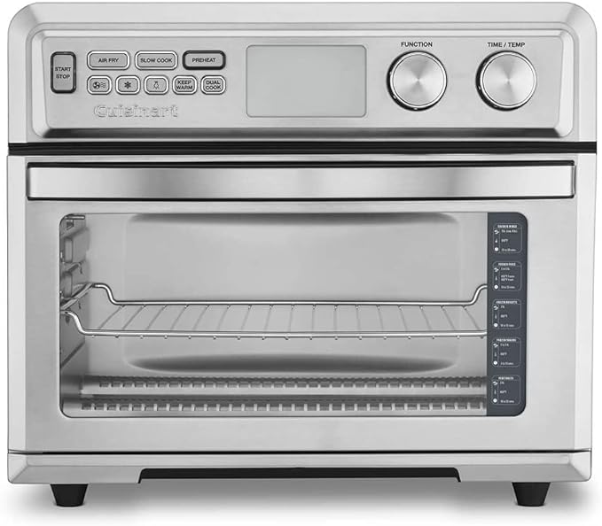 Cuisinart Air Fryer Toaster Oven with Extra-Large Capacity, 1800W Stainless Steel Oven with Digital Display, Bake, Broil, Roast & Air Fry Options, Adjustable Temperature, TOA-95NAS