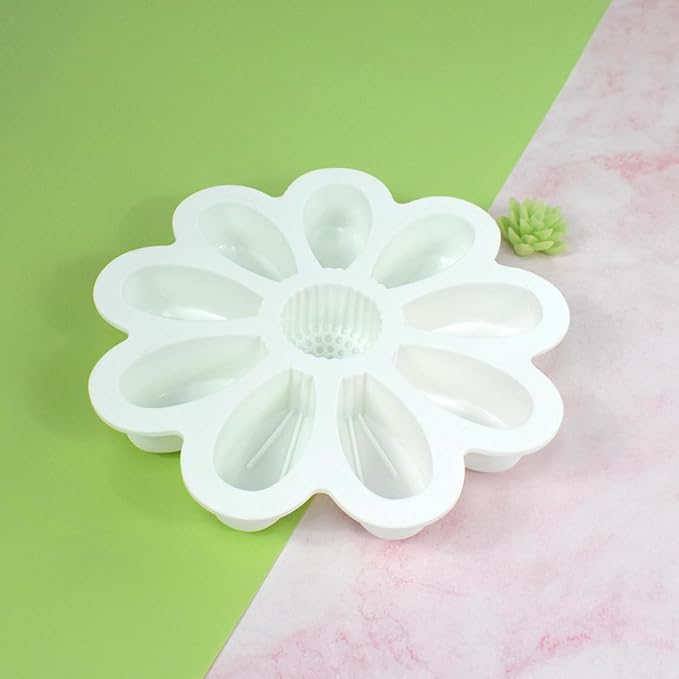 mostsom DIY Sunflower Chocolate Molds Silicone Candy Molds Non Stick Cookies Baking Trays for Party Decorations Food Grade (Sunflower M_9x9x1.48inch)
