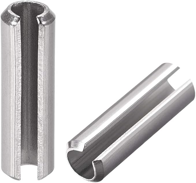 uxcell Slotted Spring Pin - M5 x 16mm 304 Stainless Steel Split Spring Roll Dowel Pins Plain Finish 20Pcs