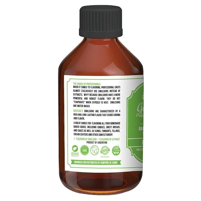 Gusteau's - Coconut Flavor Bakery Emulsion, 4 fl oz (100ml) Alcohol Free, Sugar Free, Kosher (Coconut)
