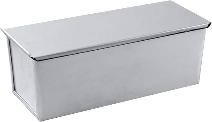 Pullman Loaf Pan with Lid Aluminumed Steel Pullman Loaf Pan Commercial Grade Non Stick Bread Pan with Lid (13x4.3x4.8in)