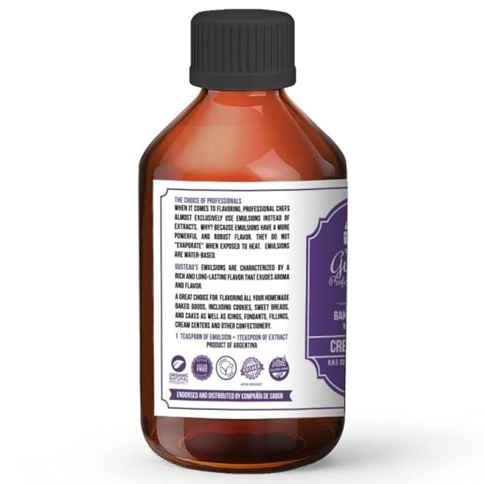 Gusteau's - Cream Cheese Flavor Bakery Emulsion, 4 fl oz (100ml) Alcohol Free, Sugar Free, Kosher (Cream Cheese)