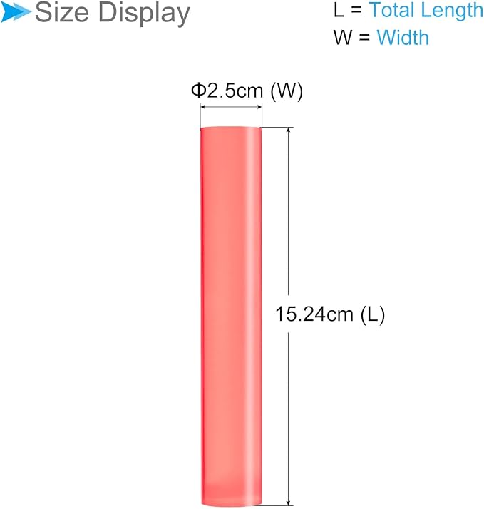 Acrylic Clay Roller, 6 Inch Length 1 Inch Dia., Acrylic Non-Stick Rolling Pin Roller Pink - (Applications: for Shaping Sculpting)