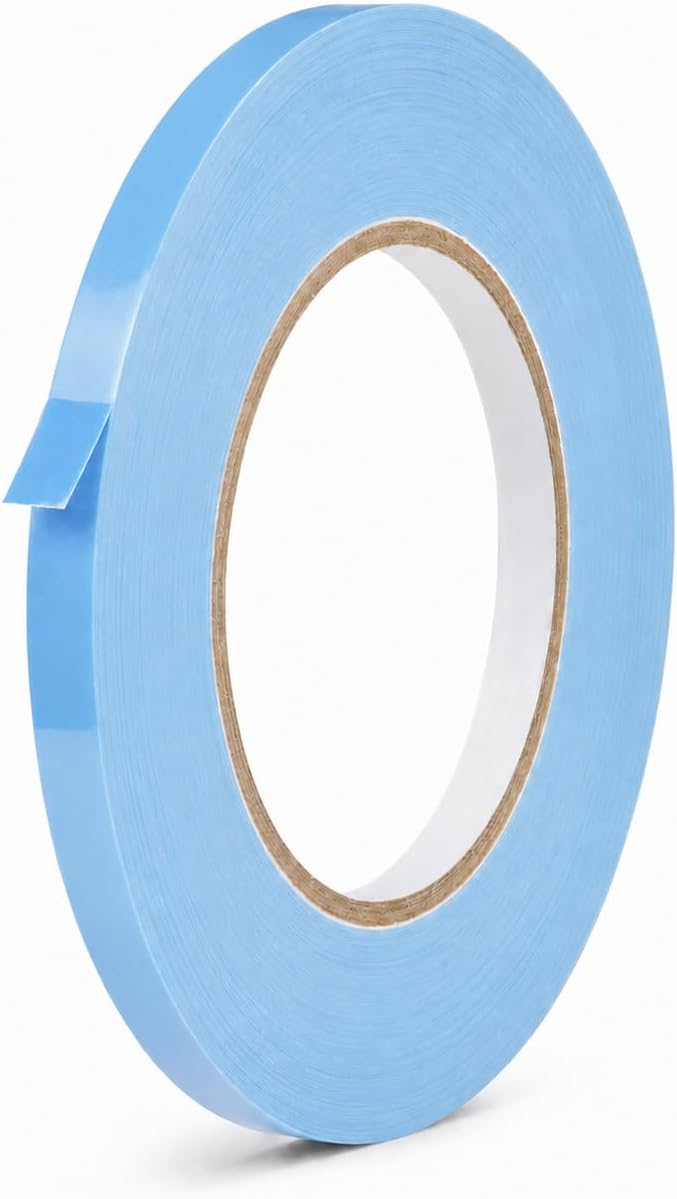 GGR Supplies UPVC-24BS Light Blue Poly Bag Sealing Tape, 3/8 Inch x 180 Yards, Bag Sealing Tape for Produce, Bakery, Candy, Food Packaging and Inventory Color Coding