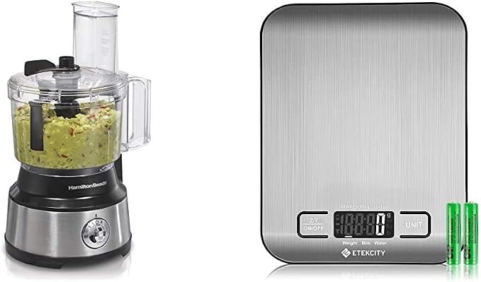 Hamilton Beach Food Processor & Etekcity Food Scale