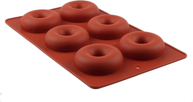 6 Cavity Donut Silicone Chocolate Molds Doughnut Pan Baking Mold For Chocolate Candy