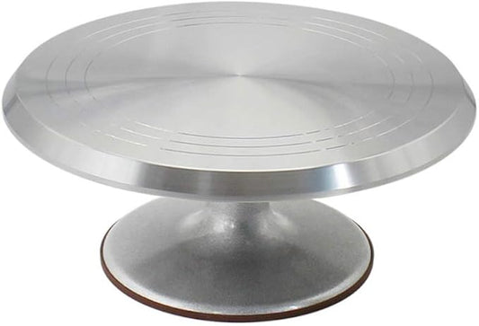 Cake Stand, Rotating Cake Decorating Stand Revolving Pottery Stand Turntable with Ball Bearings Diameter Heavy Duty 12 INCH