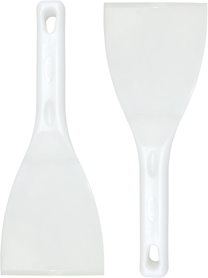 LRui Kitchen Professional Pizza Dough Scraper dough spatula,plastic flexible strip handle dough scraper（2 pack)
