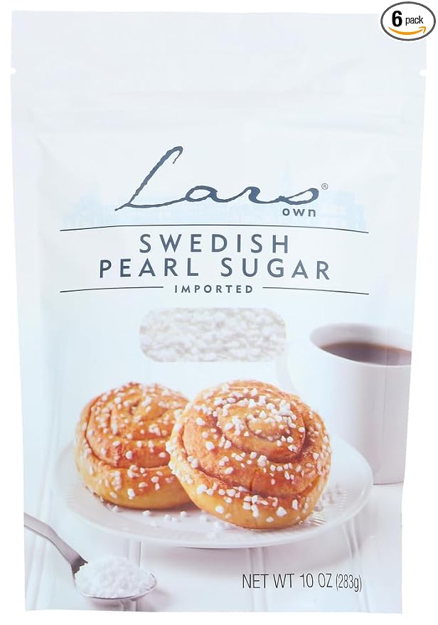 Lars' Own Swedish Pearl Sugar, 10-Ounce Packages (Pack of 6)