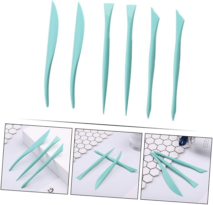 Ciieeo 2sets Fondant Modeling Tool Set Cake Decorating Kit for Sculpting and Baking for Home Bakers and Professionals Green Material