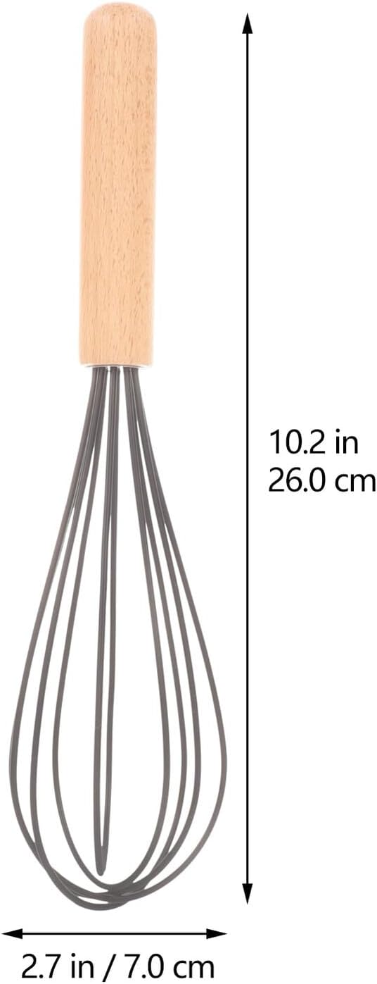 Ipetboom 3Pcs Portable Egg Whisk with Ergonomic Beech Handles Silicone-coated Hand Mixers for Fast Egg Mixing Baking and Kitchen Use in Black Red Dark Green