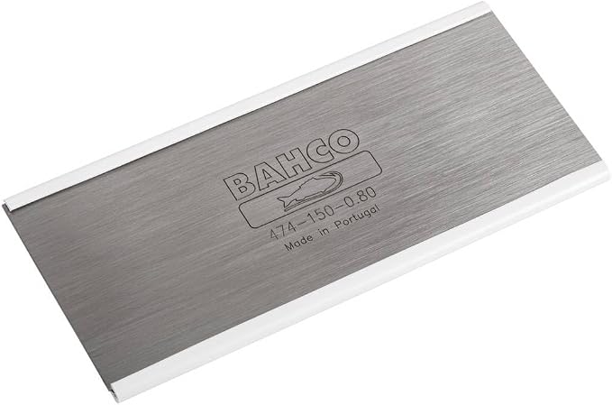 Bahco BAH4741500.8 Cabinet Scraper, 6" x 2.5" x 0.030", Precision Chrome-Nickel Steel Blade for Fine Detailing, Varnish Removal, and Furniture Restoration in Woodworking Applications