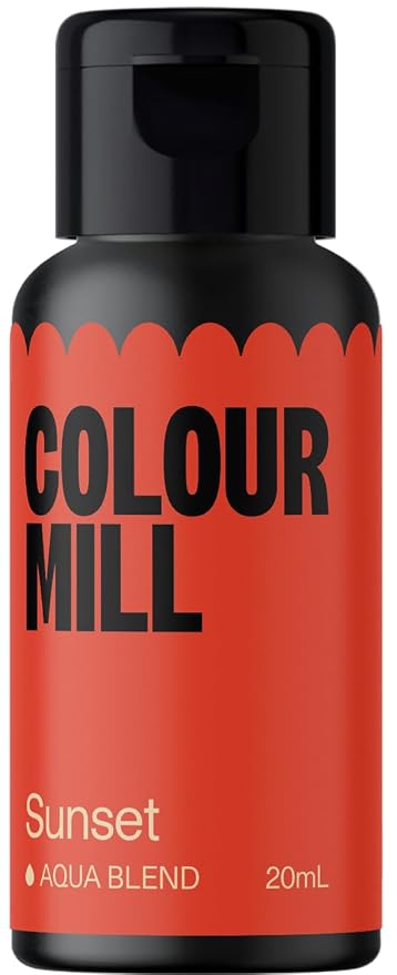 Colour Mill Aqua Blend Water-Based Food Coloring, 20 Milliliters Sunset