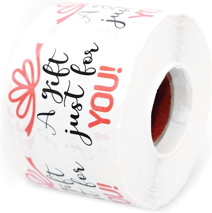 Wailozco A Gift Just for You Stickers,Mail Stickers for Small Business Package Shipping Envelopes Packing 500 Labels Per Roll ﻿