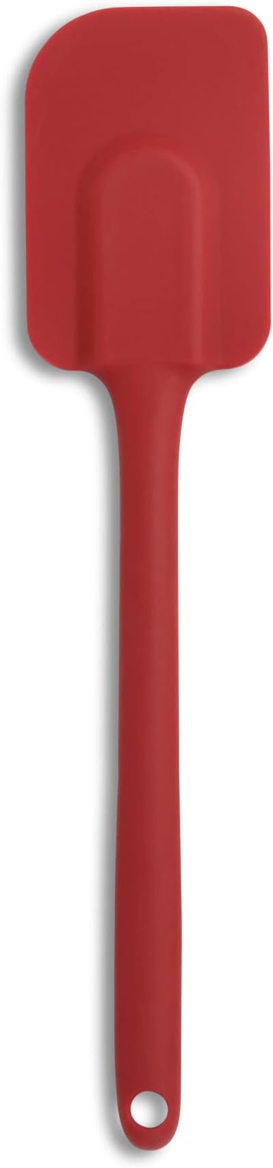 Mrs. Anderson’s Baking Silicone Spatula, Flexible And Nonstick, One-Piece Design, Red, For Mixing, Folding, Scraping, Baking, And Cooking