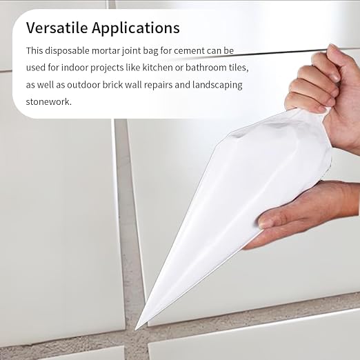 20 Pcs Thickened Disposable Plastic Grout Bags for Tuck Pointing Masonry Mortar and Grouting Squeeze Piping Bag for Shower Tile Cement Brick Ceramic Caulk (11x15.8 Inch)