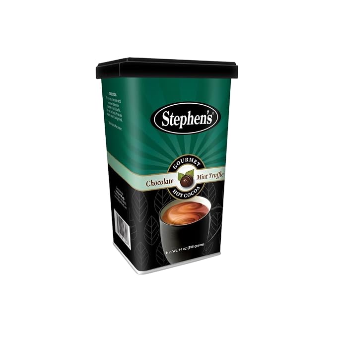 Stephen’s Gourmet Hot Cocoa Mix, Mint Truffle Hot Chocolate Drink for Cozy Winter Beverages, Dessert Drinks and Café Style Treats, 14 Ounce (Pack of 6)