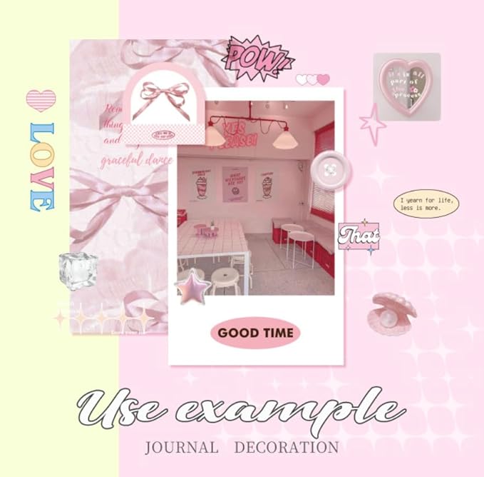 Girl's Korean Retro Sticker Book, Dessert Party Theme - 800+ Cute Fresh and Clean Style Old Items Stickers, for DIY Scrapbooking Journaling Handbook Decoration
