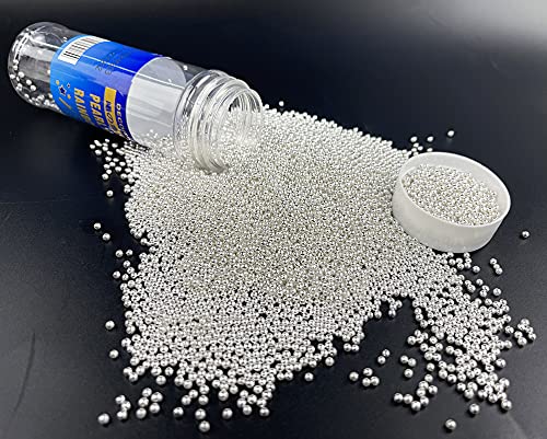 Sprinkles Pearl Sugar 2mm Candy 120g/ 4.2oz Baking Cake Decorations Cupcake Toppers Cookie Decorating Ice Cream Toppings Celebrations Shaker Jar Wedding Shower Party Christmas Supplies (Silver)