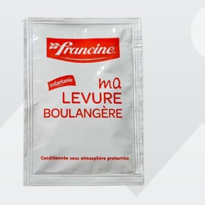 Francine - yeast for baking bread - (6x5g sachets) 30g - bread machine yeast - levadura para hacer pan - Instant dry yeast. Plant-based. French Imported.