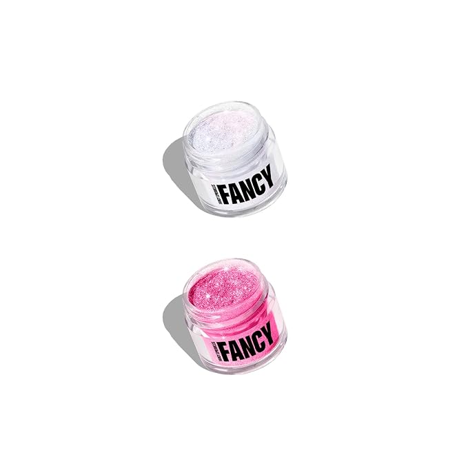 Fancy Sprinkles In Ur Dreams Edible Glitter Set | Luster Dust for Drinks, Cocktails & Cake Decorating | Vegan, Gluten Free, Non-GMO | Made in USA | Tourmaline Pink and Moonstone Iridescent (2 jars, 4gm each)