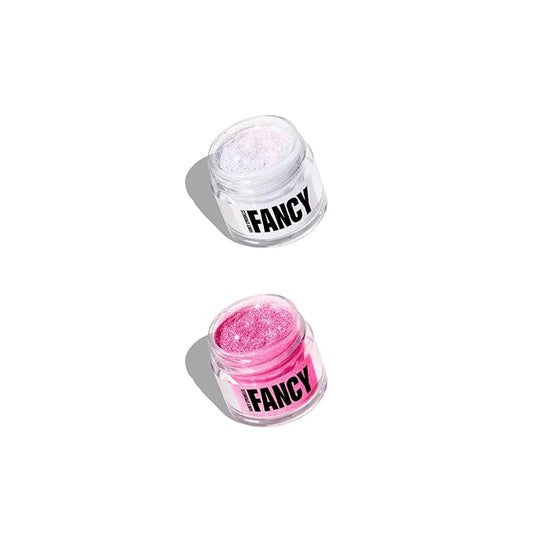 Fancy Sprinkles In Ur Dreams Edible Glitter Set | Luster Dust for Drinks, Cocktails & Cake Decorating | Vegan, Gluten Free, Non-GMO | Made in USA | Tourmaline Pink and Moonstone Iridescent (2 jars, 4gm each)