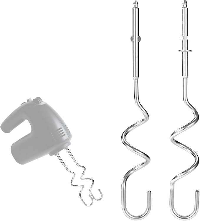 2pcs Hand Mixer Attachments Compatible, Universal Stainless Steel Hand Mixer Beaters Replacement for Cooking and Baking Tool Accessory(Swirling Shape)
