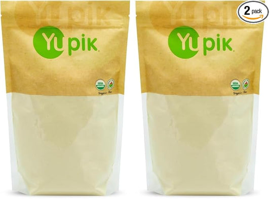 Yupik Organic Millet Flour, 2.2 lb, Gluten-Free, Non-GMO, Kosher, Vegan, Raw, Salt-Free, Plant-Based Protein, Source of Fiber & Iron, Ideal for Baking & Cooking (Pack of 2)