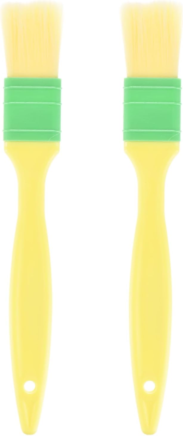 M METERXITY 2-Pack Pastry Brush, Soft Basting Baking BBQ Oil Brush for Cooking/Barbecue/Kitchen [1.6"]