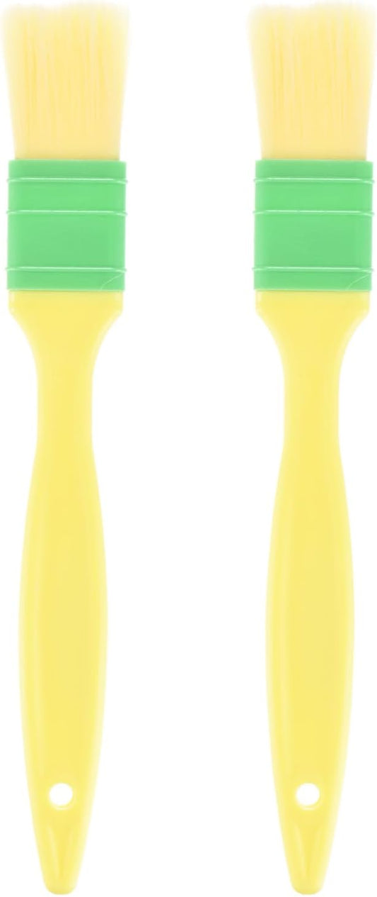 M METERXITY 2-Pack Pastry Brush, Soft Basting Baking BBQ Oil Brush for Cooking/Barbecue/Kitchen [1.6"]