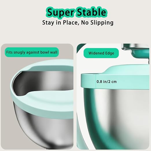 Silicone Flour Funnel with Pouring Shield for KitchenAid 4.5-5QT Mixer