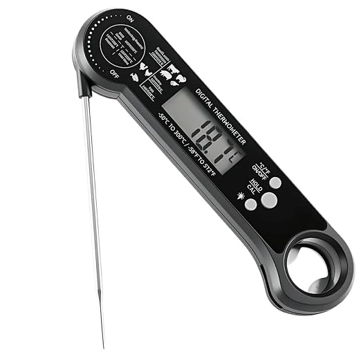 Digital Meat Thermometer, IP67 Waterproof Instant Read for Kitchen BBQ Grill