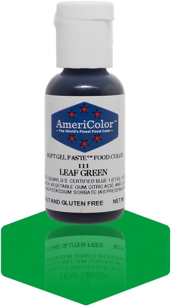 AmeriColor, Leaf Green, .75 Ounce Bottle, Soft Gel Paste Food Color