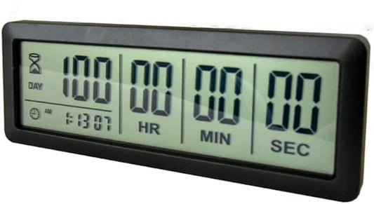 Digital 999 Days Countdown Timer Display time for Retirement Vacation Exam Wedding lab Kitchen Project Meeting(2C Batteries Included)/Black