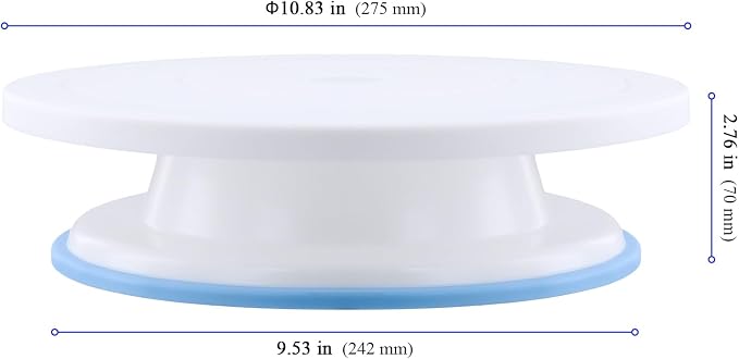 4 Pack 11 Inch Rotating Cake Turntable for Decorating, Smooth Cake Revolving Spinner Stand, Cake Stand for Baking Decorating Display
