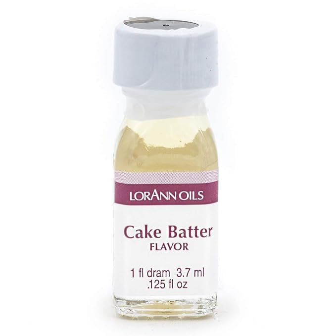 LorAnn Oils Super Strength Flavoring - Used For Candy Making, Flavoring, Baking, Hard Candy, & Flavor Oils - Bold, Natural Flavors 4X Stronger Than Extracts - Cake Batter, Pack of 2, 0.125 fl oz