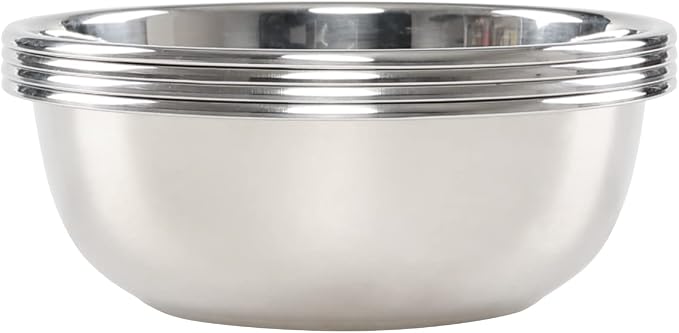 4-pack Mixing Bowls, 8.6 Inches Stainless Steel Prep Serving Bowls