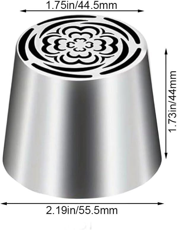 Extra Large Russian Piping Tip Stainless Steel Flower Piping Tips Rose Floral Icing Nozzles for Cake Decorating Frosting