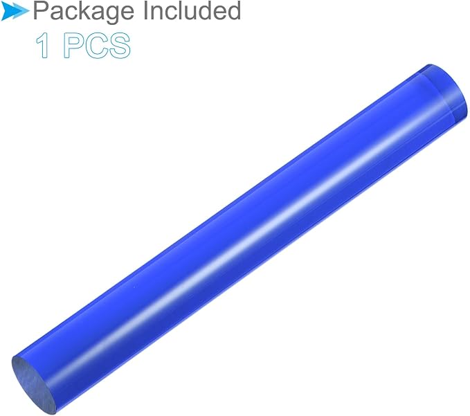 Acrylic Clay Roller, 8 Inch Length 1 Inch Dia., Acrylic Non-Stick Rolling Pin Roller Blue - (Applications: for Shaping Sculpting)