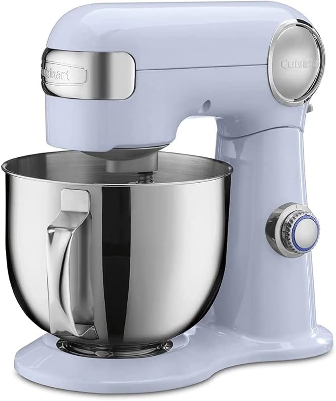 Cuisinart SM-50BLU Precision Master 5.5-Quart Stand Mixer 500W Arctic Blue Bundle with 1 YR CPS Enhanced Protection Pack