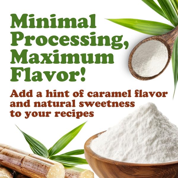 Food to Live Organic Powdered Cane Sugar, 8 Ounces – Raw Natural Sweetener. Great for Baking, Cooking and Beverages. Non-GMO, Vegan, Bulk