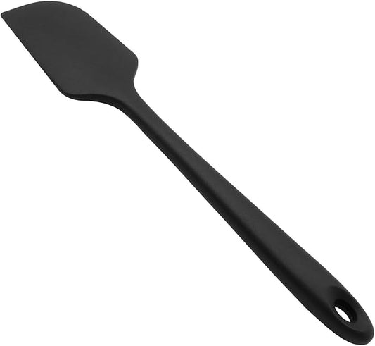 11in Heat Resistant Silicone Spatula,High Temp Flexible Kitchen Scrapers Food Grade Bowl Scrapers,Seamless Baking Supplies Scratch-Proof for Scraping Non-Stick Pans Cooking(Black1)