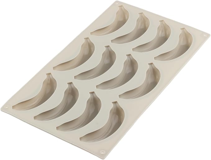 12 Cavity Banana Silicone Chocolate Molds For Candy Chocolate Cake Decoration