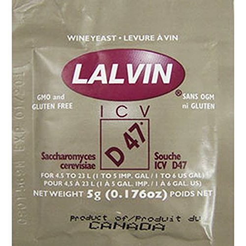 2x Lalvin D47 Yeast White and Blush Wines 5g Homebrew Wine Making 4.5L-23L