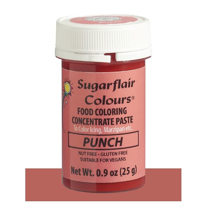 Sugarflair Food Coloring Concentrate Paste, 25 Grams Punch