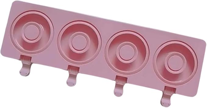 Ices Stick Cream Mold Tray Cubes Making Tool Doughnuts Shape Silicone Popsicles Mold Food Maker Enduring Doughnuts Shape Cream